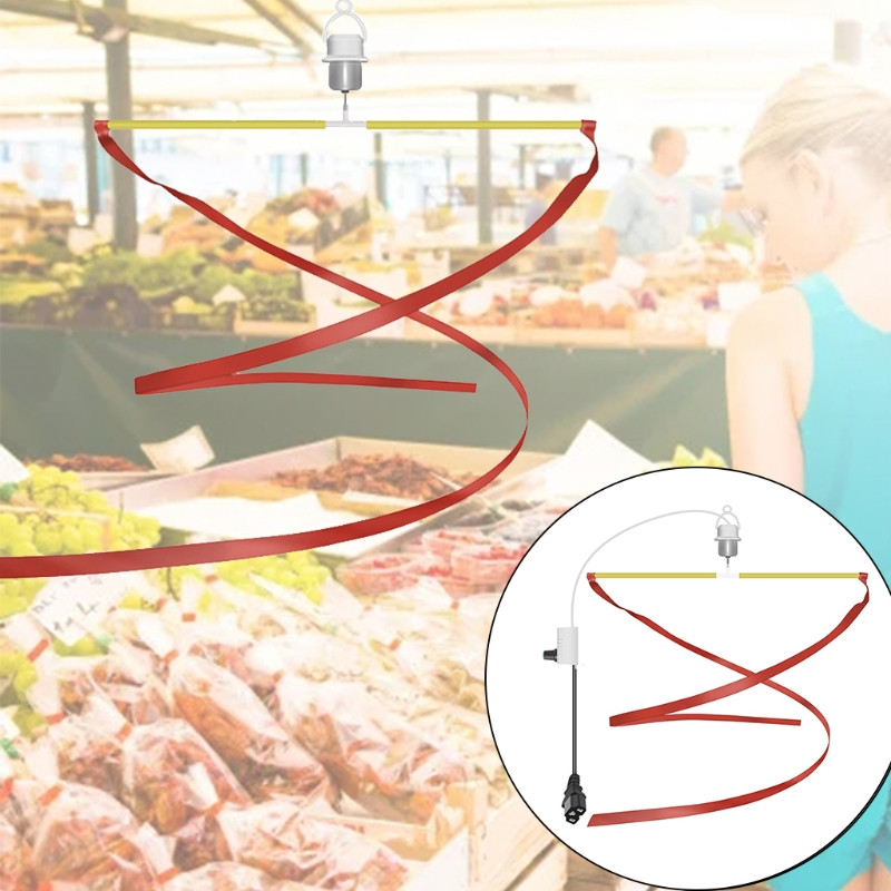 Mušu kukaiņu atbaidīšanas ventilators Turiet mušas blaktis prom no pārtikas 12V-85V griestu ventilators ar ASV spraudni C13 lādētāja adapteri 3,75m kabelis
