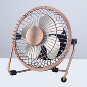 6 USB stalinis ventiliatorius bronzinis mini nešiojamas didelio greičio mini stalinis ventiliatorius, skirtas turistiniam biurui