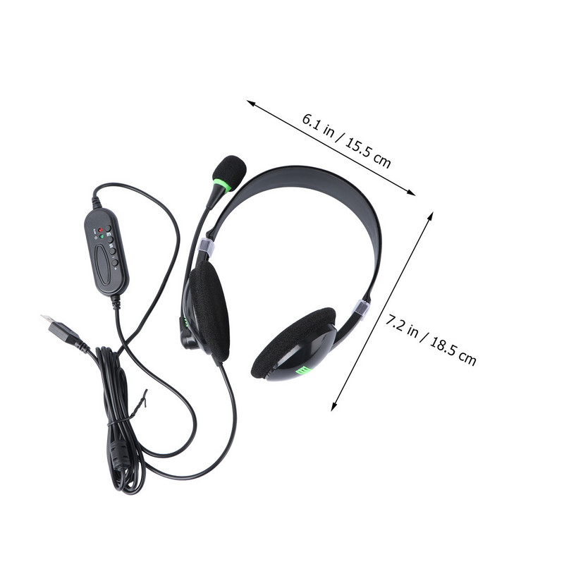 Slušalice za pozivni centar Žičane slušalice Mikrofon za igre Prijenosno računalo USB kabel Slušalice Ured Služba za korisnike Posao