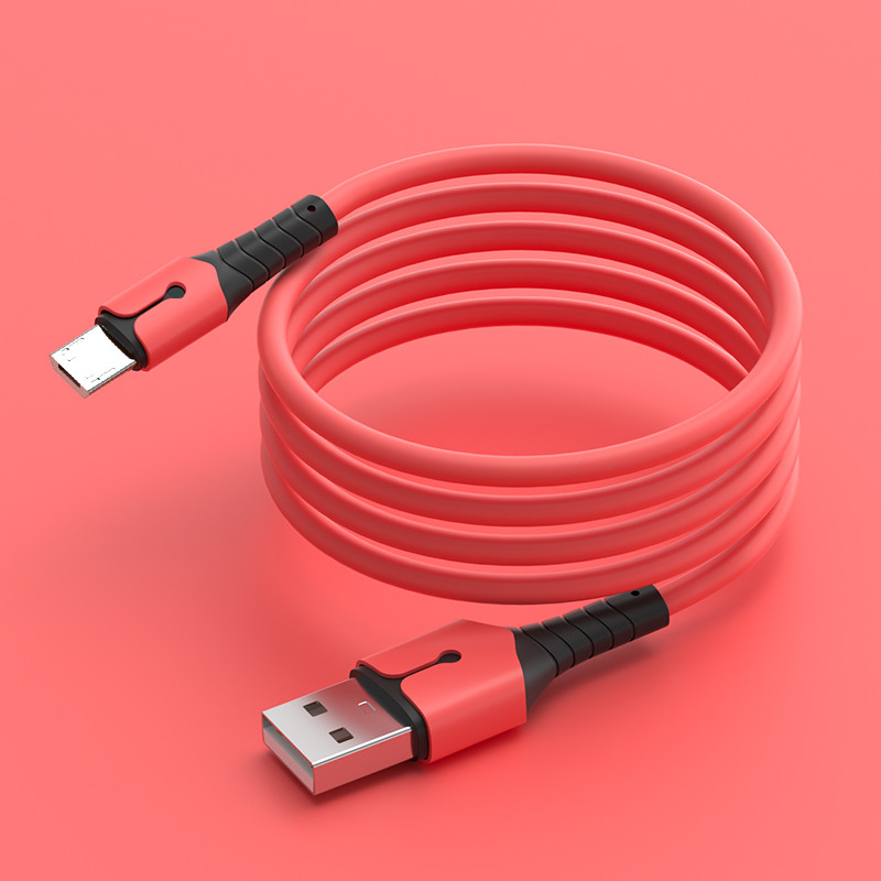Andriod Fast 3A punjač za brzo punjenje USB žičani kabel tekući silikonski kabel 1M