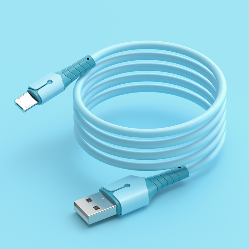 Andriod Fast 3A punjač za brzo punjenje USB žičani kabel tekući silikonski kabel 1M