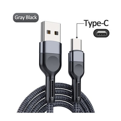 5A USB-tüüpi C-kaabli juhe nutika mobiiltelefoni jaoks Kiirlaadimine USB-C-kaabel C-tüüpi laadija Mikro-USB-kaablid 1M