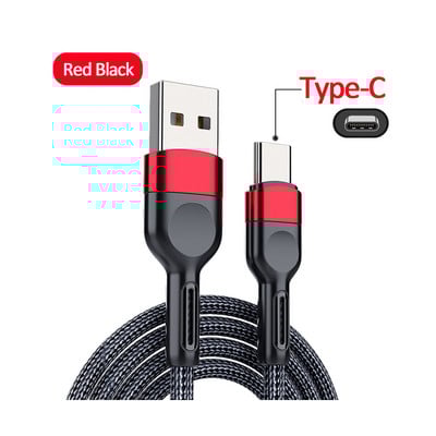 5A USB-tüüpi C-kaabli juhe nutika mobiiltelefoni jaoks Kiirlaadimine USB-C-kaabel C-tüüpi laadija Mikro-USB-kaablid 1M