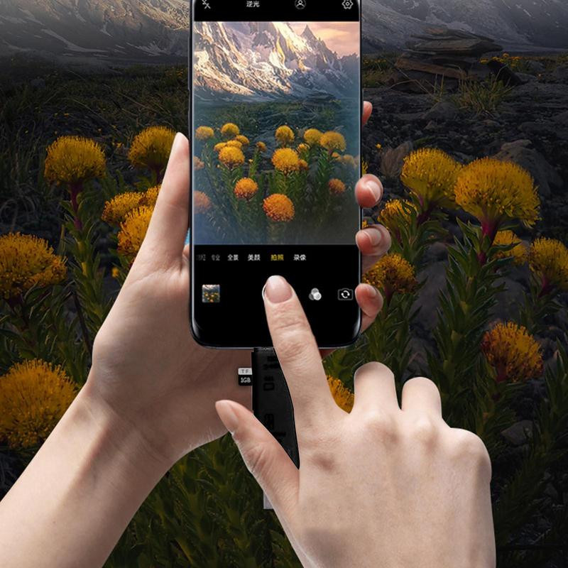 5 viename C tipo kortelių skaitytuvas OTGUSB atminties kortelių skaitytuvas USB TF atminties kortelių skaitytuvas, skirtas kompiuterio nešiojamojo kompiuterio telefono priedams