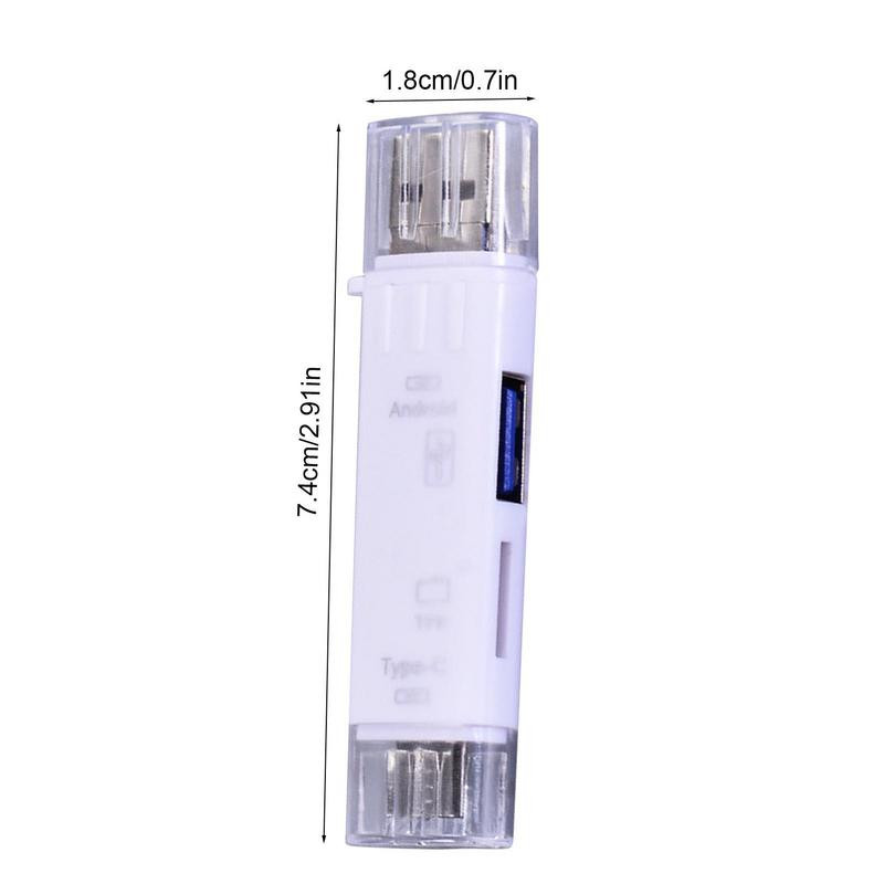 5 viename C tipo kortelių skaitytuvas OTGUSB atminties kortelių skaitytuvas USB TF atminties kortelių skaitytuvas, skirtas kompiuterio nešiojamojo kompiuterio telefono priedams