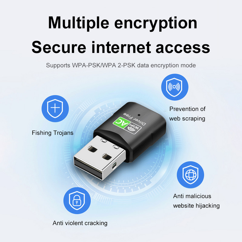 Juhtmevaba USB Wi-fi adapter AC 150/600Mbps 2,4G/5G võrgukaart Antenn Wifi võrgukaart vastuvõtja USB Ethernet Wifi dongle