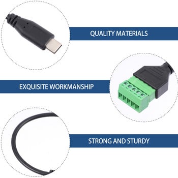 Βύσμα USB 5 ακίδων Τύπου C Καλώδια επέκτασης υπολογιστή Εξάρτημα υπολογιστή Αξεσουάρ υπολογιστή Προσαρμογέας υπολογιστή