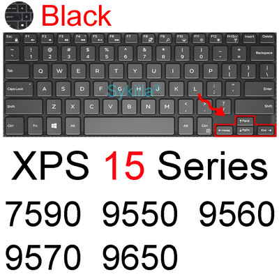 Billentyűzet burkolat Dell XPS 15 9500 9510 9520 7590 9550 9560 9570 9575 9650 Érintésvédő bőrtok Tartozékok Szilikon 15.6