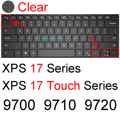 Billentyűzet burkolat Dell XPS 15 9500 9510 9520 7590 9550 9560 9570 9575 9650 Érintésvédő bőrtok Tartozékok Szilikon 15.6