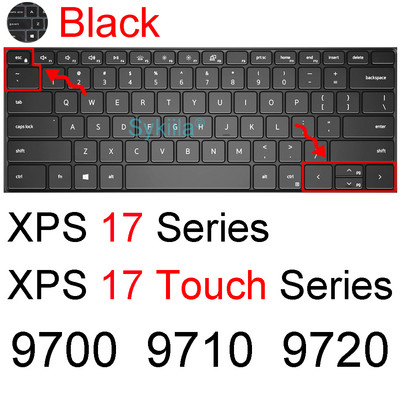 Billentyűzet burkolat Dell XPS 15 9500 9510 9520 7590 9550 9560 9570 9575 9650 Érintésvédő bőrtok Tartozékok Szilikon 15.6