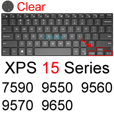 Billentyűzet burkolat Dell XPS 15 9500 9510 9520 7590 9550 9560 9570 9575 9650 Érintésvédő bőrtok Tartozékok Szilikon 15.6