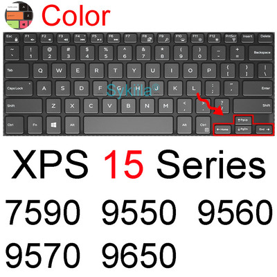 Billentyűzet burkolat Dell XPS 15 9500 9510 9520 7590 9550 9560 9570 9575 9650 Érintésvédő bőrtok Tartozékok Szilikon 15.6