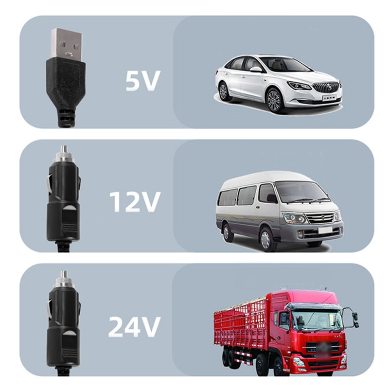2022 Novi USB 5V 12V 24V ventilator za automobile s neovisnim prekidačem za ured u automobilu Kuhinja Dom