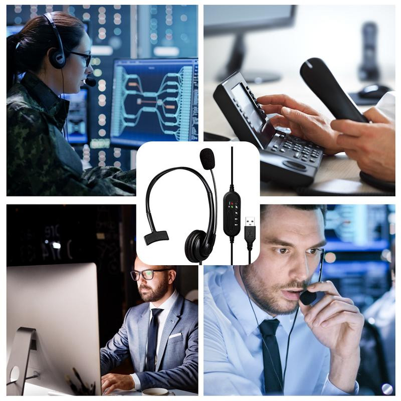 Visokokvalitetne žičane utičnice od 3,5 mm, slušalice za poništavanje buke s mikrofonom i mikrofonom, podesiva traka za glavu za prijenosno računalo