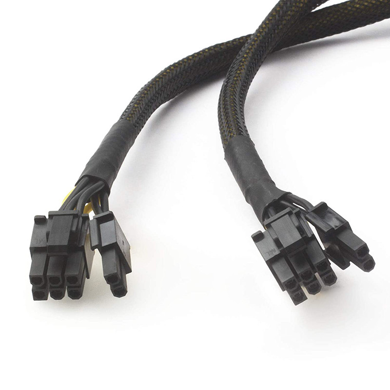 Naujas vaizdo plokštės maitinimo laidas, dvigubas mažas, nuo 6 kontaktų iki 8 kontaktų linija * 18 awg 37 cm didelės spartos perdavimas ir patvarus