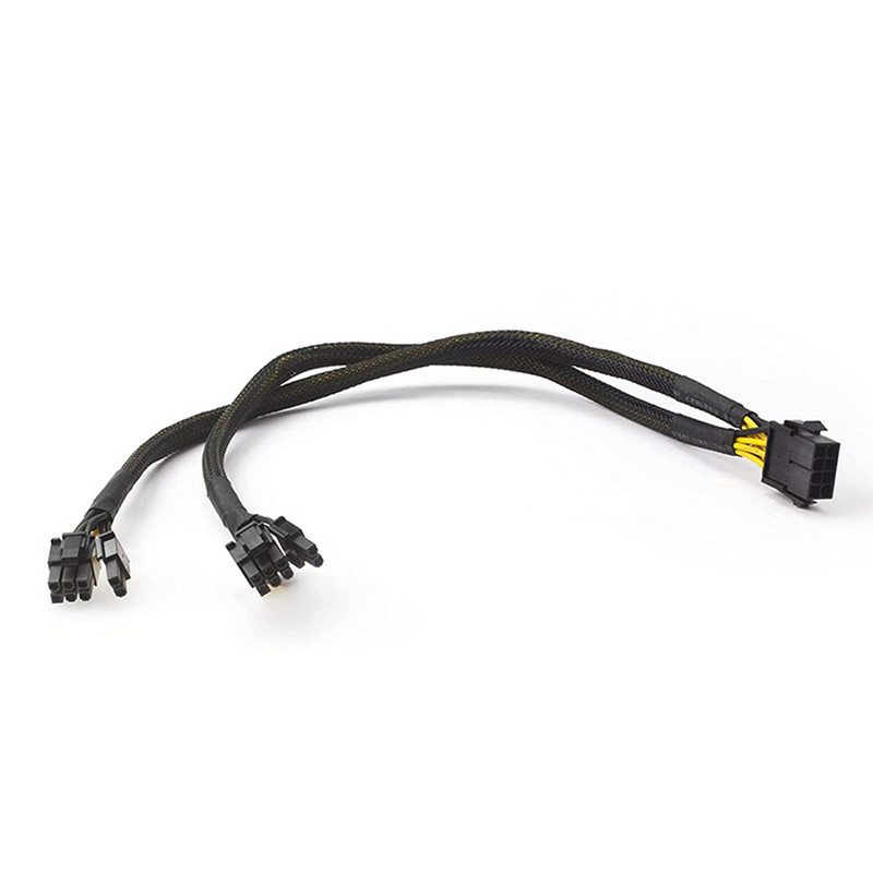 Naujas vaizdo plokštės maitinimo laidas, dvigubas mažas, nuo 6 kontaktų iki 8 kontaktų linija * 18 awg 37 cm didelės spartos perdavimas ir patvarus