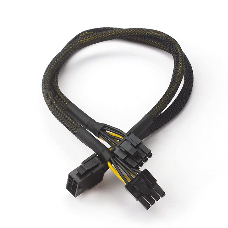 Naujas vaizdo plokštės maitinimo laidas, dvigubas mažas, nuo 6 kontaktų iki 8 kontaktų linija * 18 awg 37 cm didelės spartos perdavimas ir patvarus