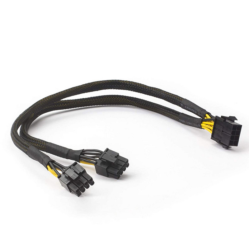 Naujas vaizdo plokštės maitinimo laidas, dvigubas mažas, nuo 6 kontaktų iki 8 kontaktų linija * 18 awg 37 cm didelės spartos perdavimas ir patvarus