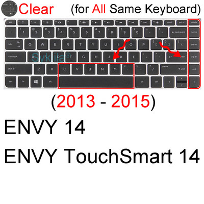 Poklopac tipkovnice za HP ENVY 13 X360 14 14t 13t 13z Touch 13-AH 13-AQ 13-AG Protector Skin Case Silicone Notebook Laptop 13,3 inča