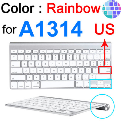 Klaviatūros dangtelis, skirtas iMac Wireless Bluetooth Magic, skirtas Apple A1644 A1314 A1843 A1243 G6 skaitmeninė klaviatūra Skaidri EU US Protector Skin