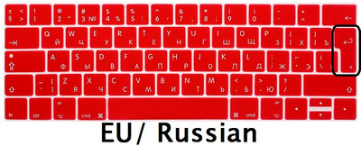 Soft za Macbook Pro 13 15 2016 2018 Touch Bar EU US Russian A1706 A1708 A1989 A1707 A1990 Poklopac tipkovnice Silicon Keyboard Skin