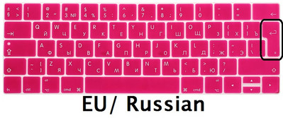 Soft za Macbook Pro 13 15 2016 2018 Touch Bar EU US Russian A1706 A1708 A1989 A1707 A1990 Poklopac tipkovnice Silicon Keyboard Skin