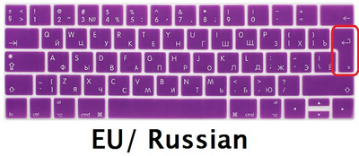 Soft za Macbook Pro 13 15 2016 2018 Touch Bar EU US Russian A1706 A1708 A1989 A1707 A1990 Poklopac tipkovnice Silicon Keyboard Skin