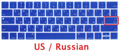 Soft za Macbook Pro 13 15 2016 2018 Touch Bar EU US Russian A1706 A1708 A1989 A1707 A1990 Poklopac tipkovnice Silicon Keyboard Skin