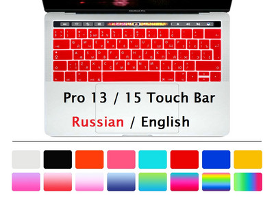 Moale pentru Macbook Pro 13 15 2016 2018 Touch Bar UE SUA Rusă A1706 A1708 A1989 A1707 A1990 Husa tastaturii Piele tastaturii din silicon