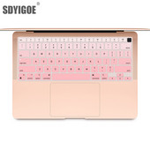 Nešiojamojo kompiuterio klaviatūros plėvelė skirta Macbook Air13 M1 lustui A2337 apsauginis dangtelis silikoninis minkštos spalvos klaviatūros dangtelis Angliškas išdėstymas 2020 Nauja
