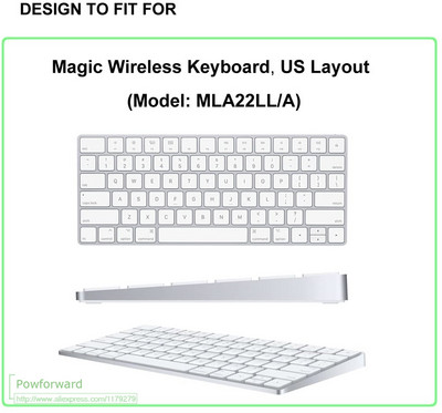 skirta Apple iMac Magic klaviatūrai su skaitine klaviatūra MQ052LL/A A1843 MLA22L/A A1644 Silikoninės klaviatūros dangtelis, apsauginis sluoksnis