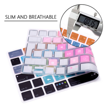 HRH Shortcut Hotkey Silicone Keyboard Cover Skin For Apple iMac Wireless Magic Keyboard 2nd Gen MLA22LL/A Model A1644 EU Layout