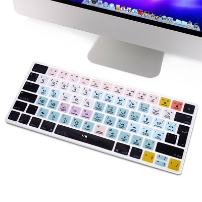 HRH Spartusis klavišas Spartusis klavišas Silikoninis klaviatūros dangtelis, skirtas Apple iMac Wireless Magic Keyboard 2nd Gen MLA22LL/A Model A1644 EU Layout