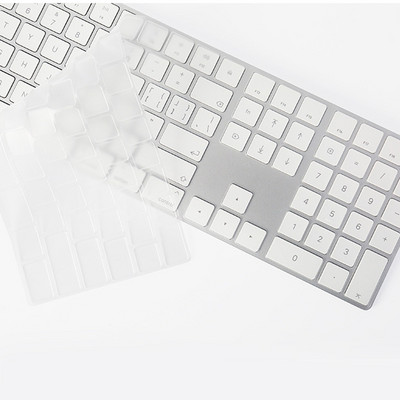 2021-es iMac vezetékes Apple billentyűzet borítóhoz A2449 A2450 A1243 A1843 MB110LL/B számbillentyűzettel, szilikon billentyűzetvédő bőrrel