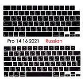 Rusų anglų kalba, skirta „Macbook Pro“ 14 16 2021 M1 A2442 A2485 EU US Rusų klaviatūros dangtelis Silicon for Macbook Pro 14 16 2021 oda