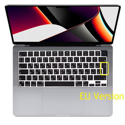 Rusų anglų kalba, skirta „Macbook Pro“ 14 16 2021 M1 A2442 A2485 EU US Rusų klaviatūros dangtelis Silicon for Macbook Pro 14 16 2021 oda