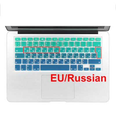 KRIEVIJAS UKRAINA Franču Spānijas ES Apvienotajā Karalistē mīksta silikona tastatūras vāciņa aizsargplēve Macbook Pro Air 13 15 17 Retina A1466 A1502