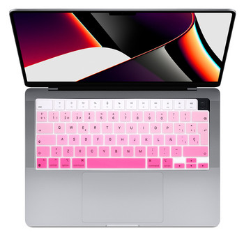 EU TPU Skin за Macbook Air 13 2022 M2 A2681 EU Spanish Keyboard Cover Rainbow за Macbook Air 13 2022 A2681 Keyboard Skin