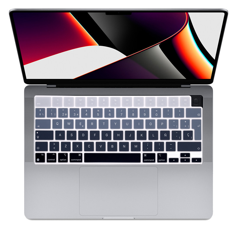 EU TPU kryt pre Macbook Air 13 2022 M2 A2681 EU španielsky klávesnicový kryt Rainbow pre Macbook Air 13 2022 A2681 klávesnicový kryt