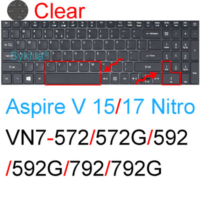 Poklopac tipkovnice za Acer Nitro 5 Spin 7 AN515 AN517 AN715 51 52 53 54 55 56 57 V 15 17 VN7 Dodatak za silikonsku zaštitnu masku