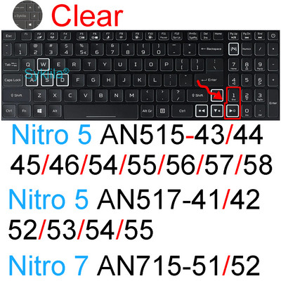 Poklopac tipkovnice za Acer Nitro 5 Spin 7 AN515 AN517 AN715 51 52 53 54 55 56 57 V 15 17 VN7 Dodatak za silikonsku zaštitnu masku