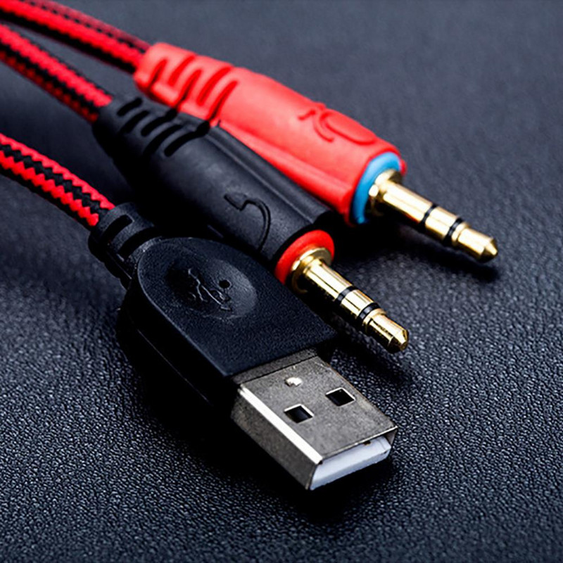 Gaming Headset Slušalice Surround Sound Stereo Game Slušalice Žičana kaciga s HD mikrofonom Za PC prijenosno računalo