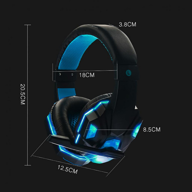 Gaming Headset Slušalice Surround Sound Stereo Game Slušalice Žičana kaciga s HD mikrofonom Za PC prijenosno računalo