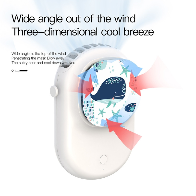 USB osobni ventilator za vrat sa super tihim ljetnim malim kućanskim aparatima u zatvorenom prostoru na otvorenom