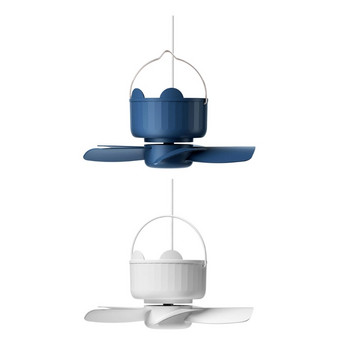 Вентилатор за летен къмпинг Допълнителен вентилатор за синхронизиране на тавана USB 7-инчов вентилатор с сенник с кука 3-скоростен висящ вентилатор за дейности на открито
