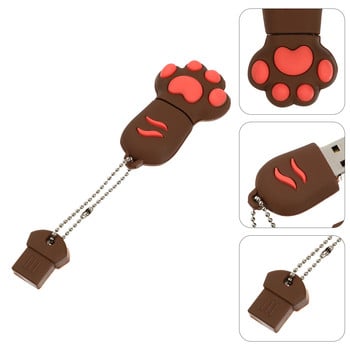 Flash Drive Thumb USB Memory Stick Disk Cat Paw Στυλό κινουμένων σχεδίων Τηλέφωνο Φωτογραφικές μονάδες Φορητός υπολογιστής