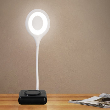 Επιτραπέζιο φωτιστικό LED Φωνητικός έλεγχος Φορητό φωτιστικό νυκτός Ελεύθερα αναδιπλούμενο Επιτραπέζιο φωτιστικό USB Δαχτυλίδι LED