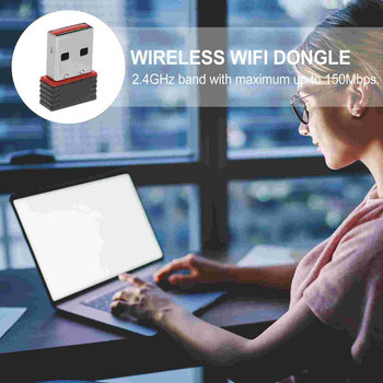 2PCS Mini WiFi адаптер Преносими USB Wifi приемници Адаптер за безжична мрежова карта 150M USB WiFi мрежова карта за студио общежитие Home