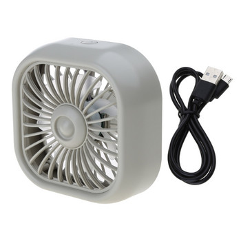 H7EC Автомобилен вентилационен отвор USB вентилатор Автоматичен вентилатор за охлаждане с цветна LED светлина 3 скорости Силен вятър