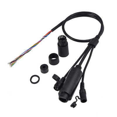 IEEE802.3af 48V ūdensizturīgs PoE sadalītāja kabelis POE adaptera kabelis aktīvais POE sadalītāja barošanas avota modulis ar atiestatīšanu